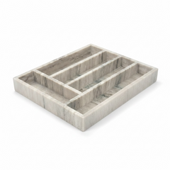 Luxury Marble Silverware/ Jewelry Tray Light Beige 13x11x1.8“