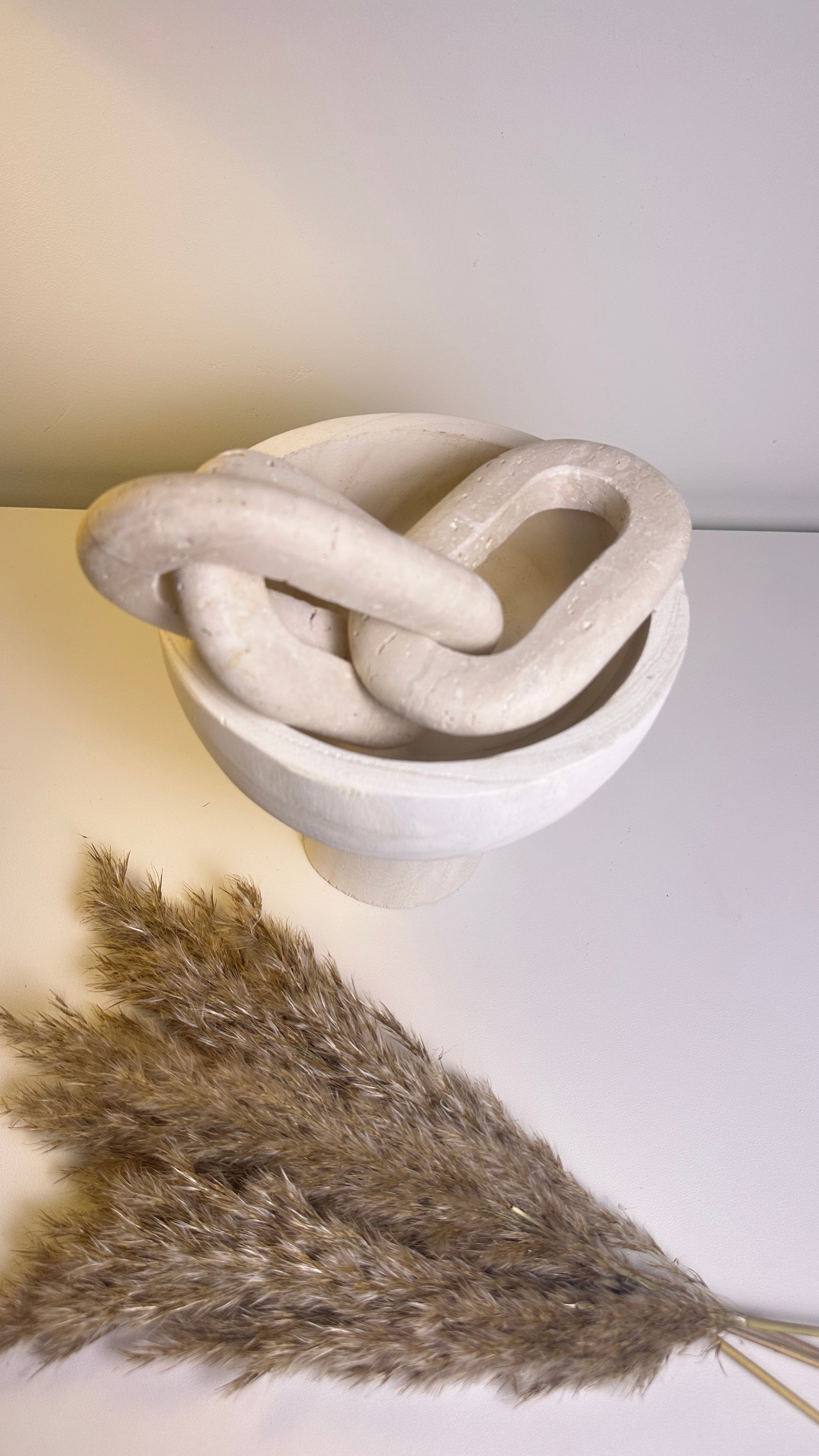 Travertine Stone Chain Decorative Accent Sand Color - Sand