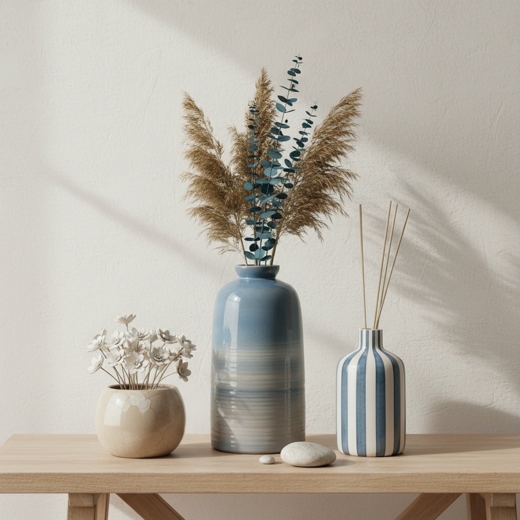 Blue Lagoon Ceramic Vase 12.5”