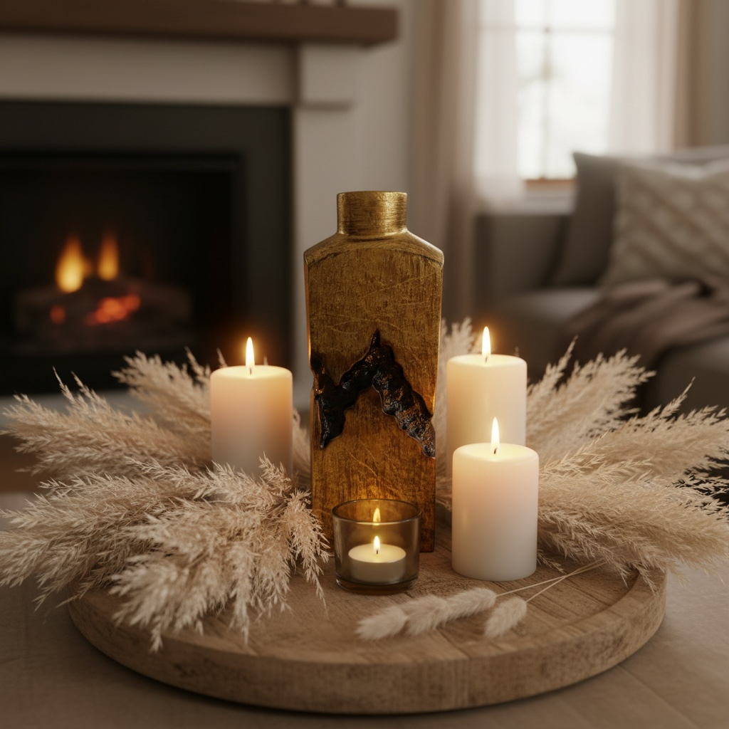 Sculptural Metal Bronze Black Tree Style Vase