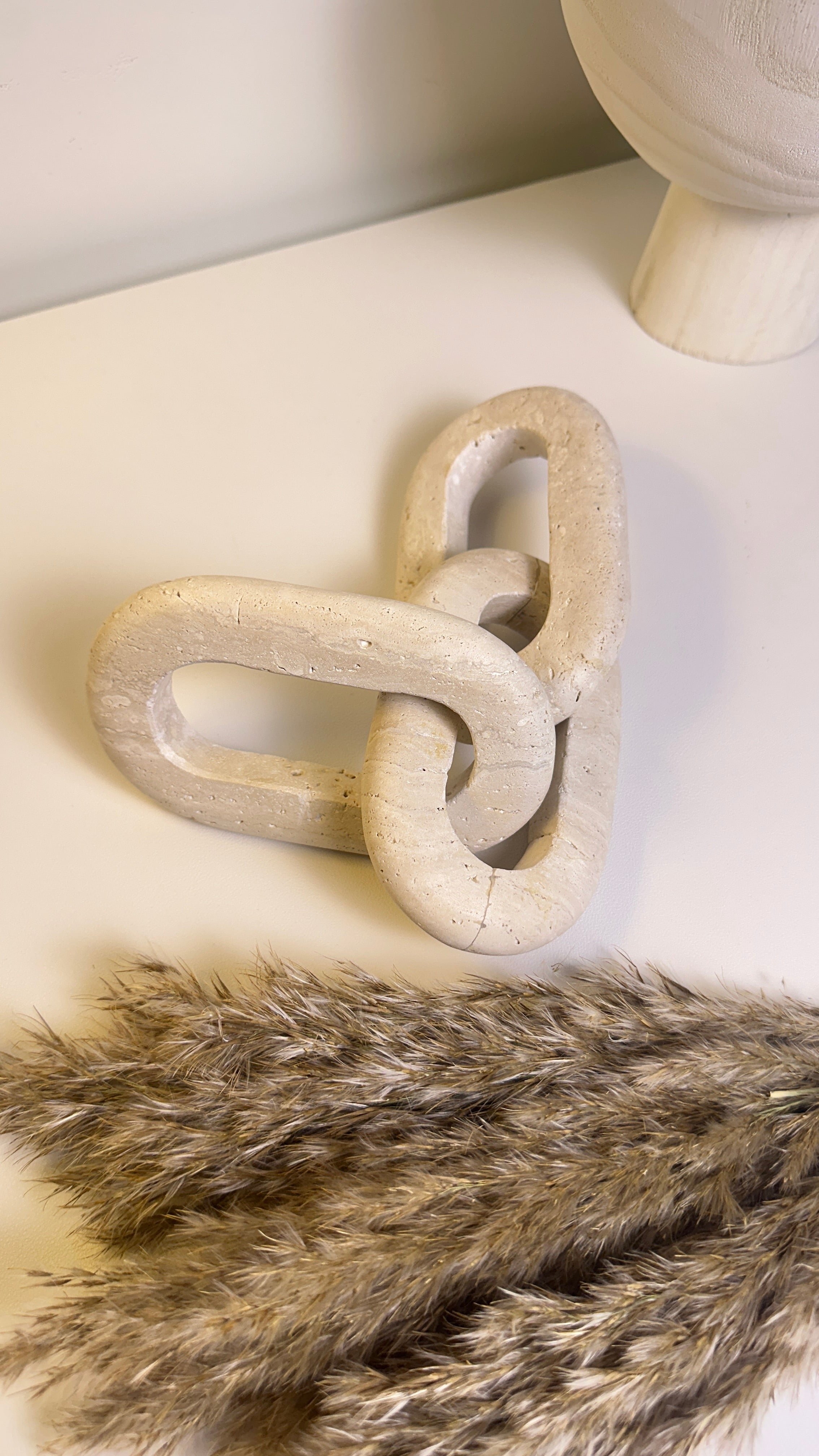 Travertine Stone Chain Decorative Accent Sand Color - Sand