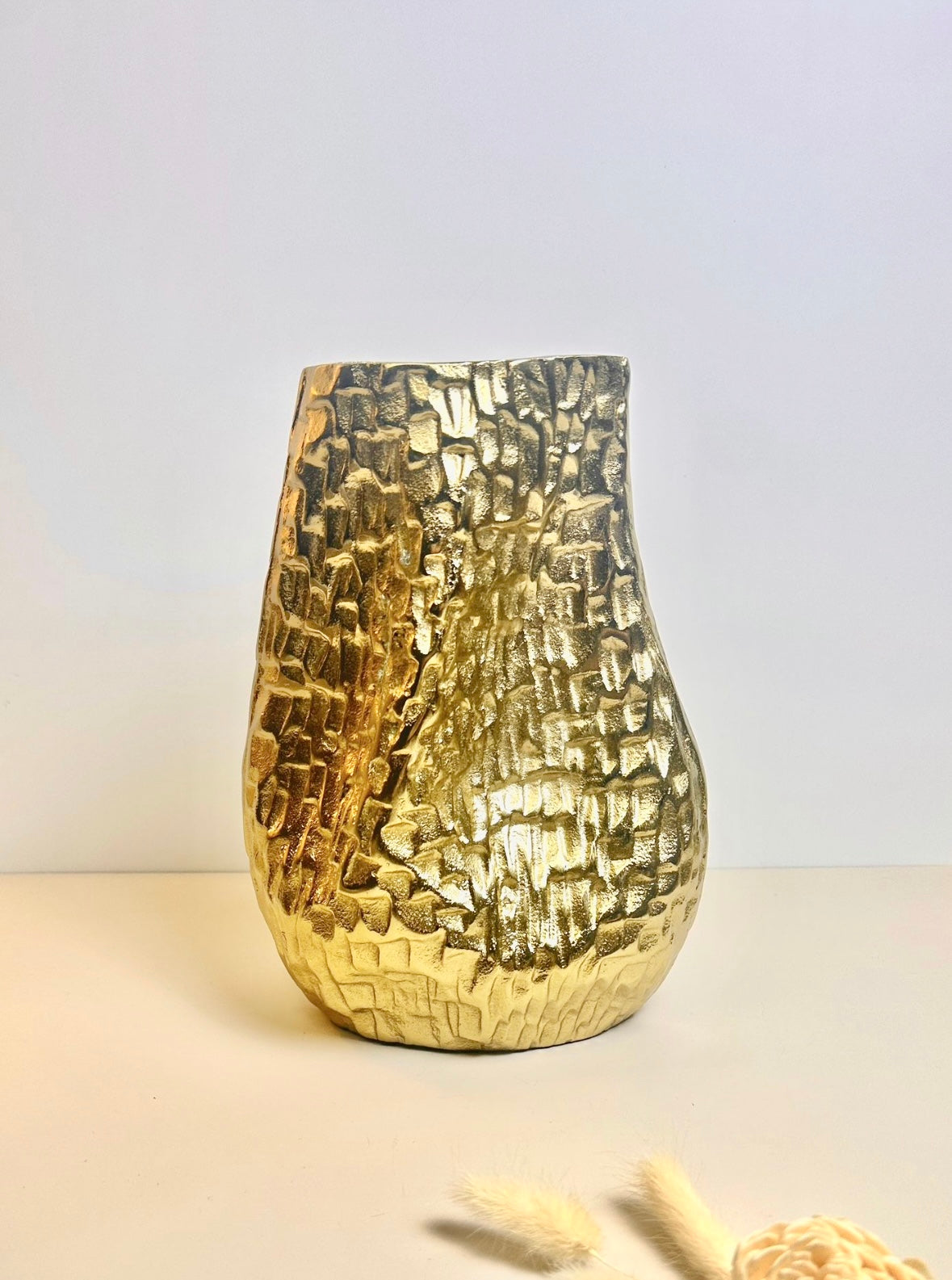 Modern Contemporary Gold Vase Shape 10"