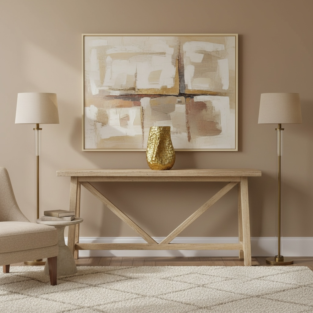 Modern Contemporary Gold Vase Shape 10"