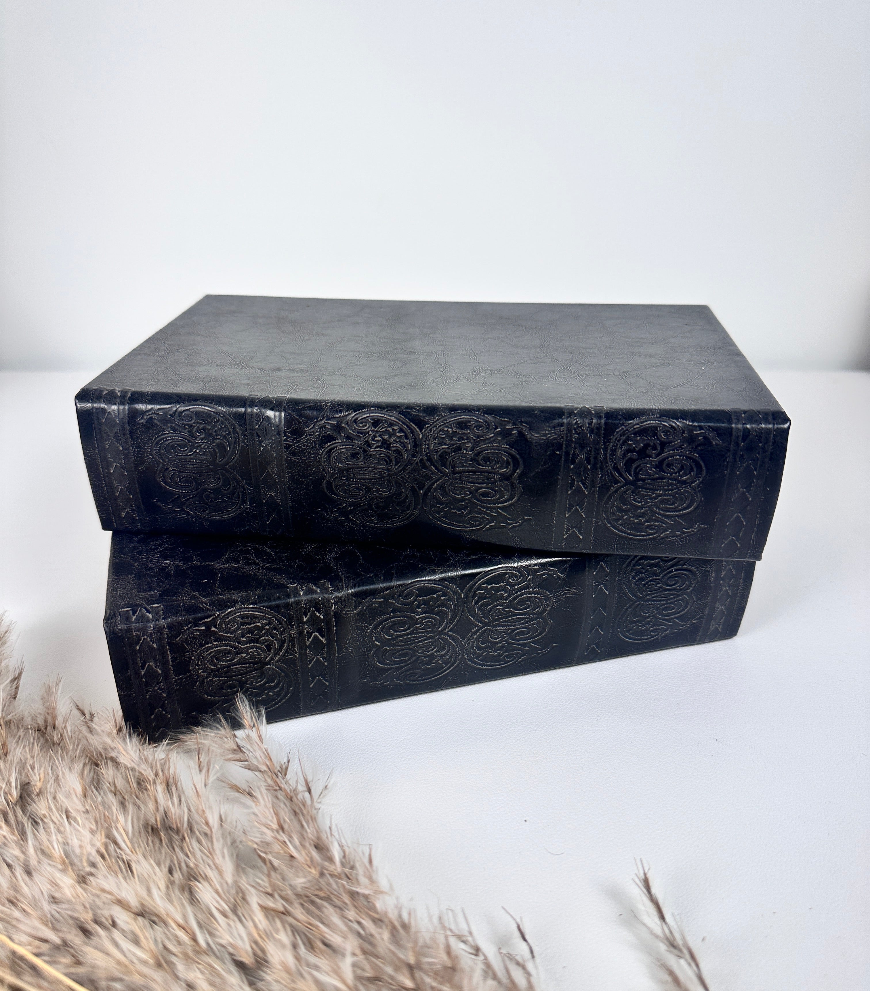 Set of 2 Decorative book Black with Box inside