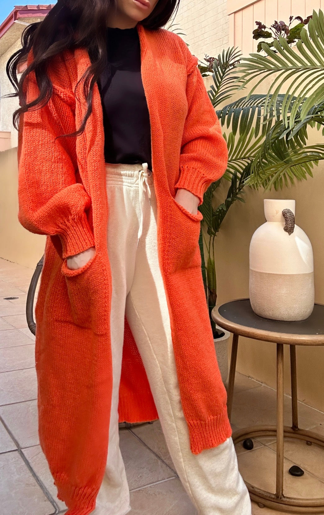Cozy Women's Love Peace Graphic Oversized Cardigan Sweater Long Sleeve