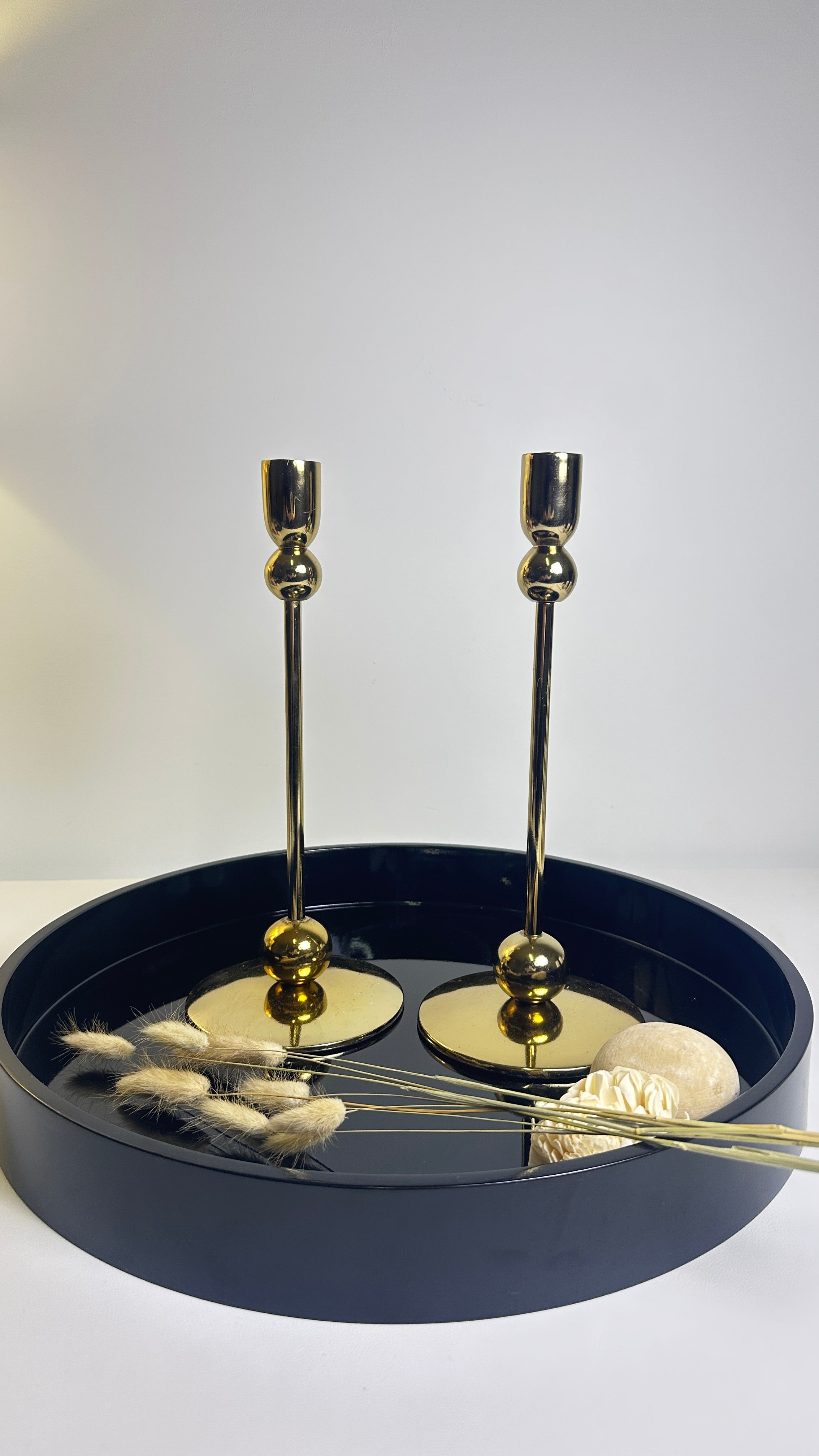 Set of 2 // Candle Holder Metal 12"