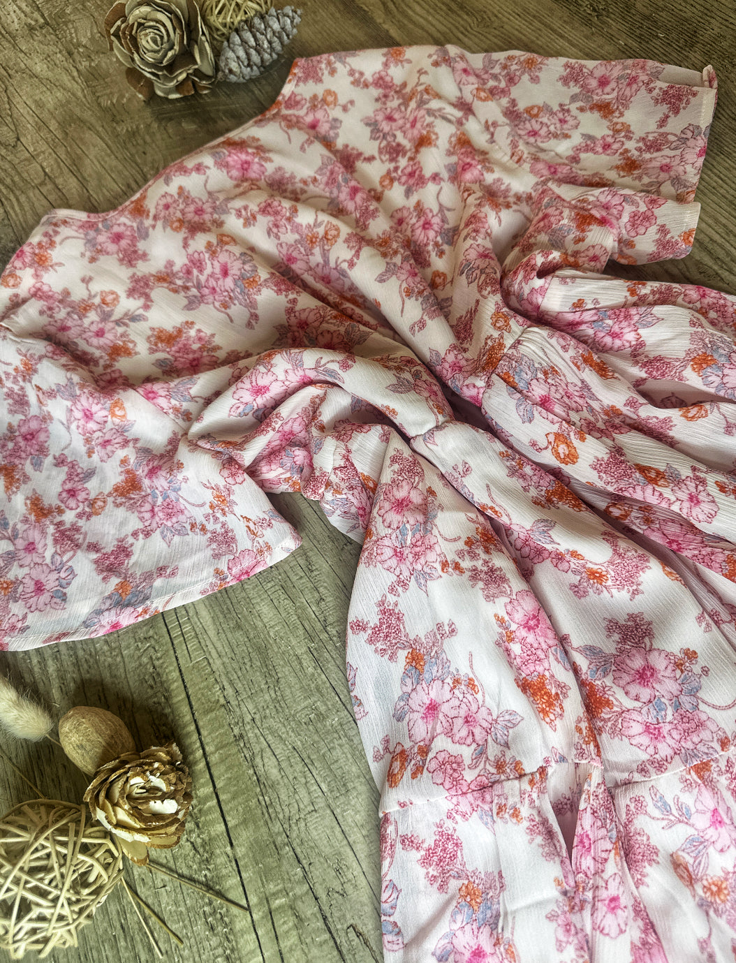 Womens Spring Summer Casual Flowy Boho Floral Mini Dress Trendy V Neck - Pink