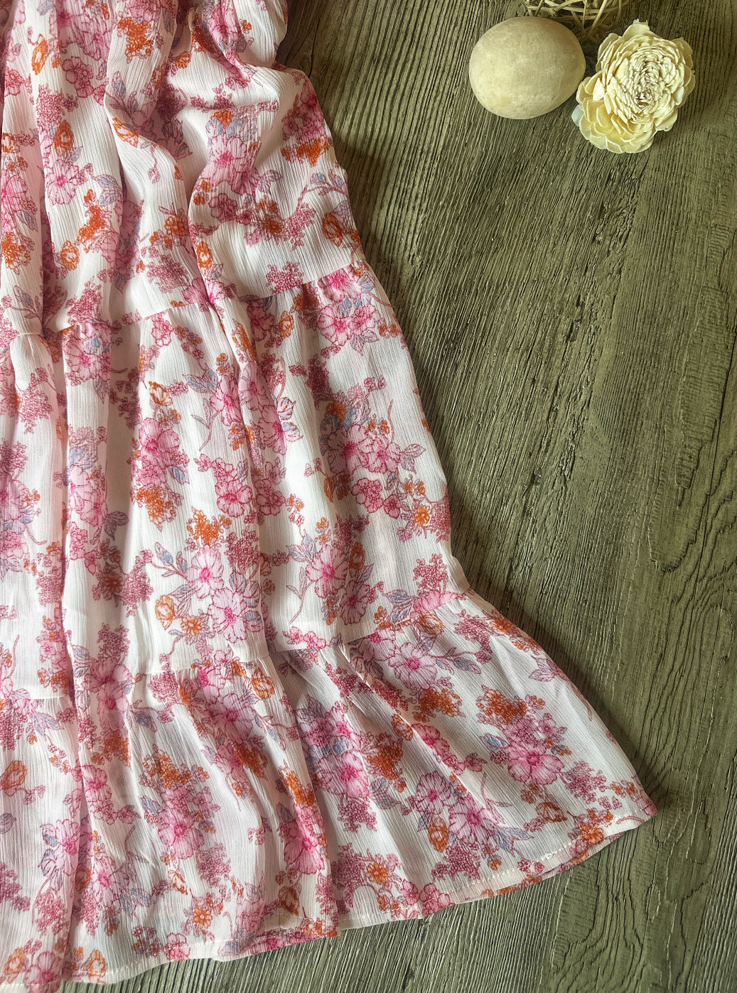 Womens Spring Summer Casual Flowy Boho Floral Mini Dress Trendy V Neck - Pink