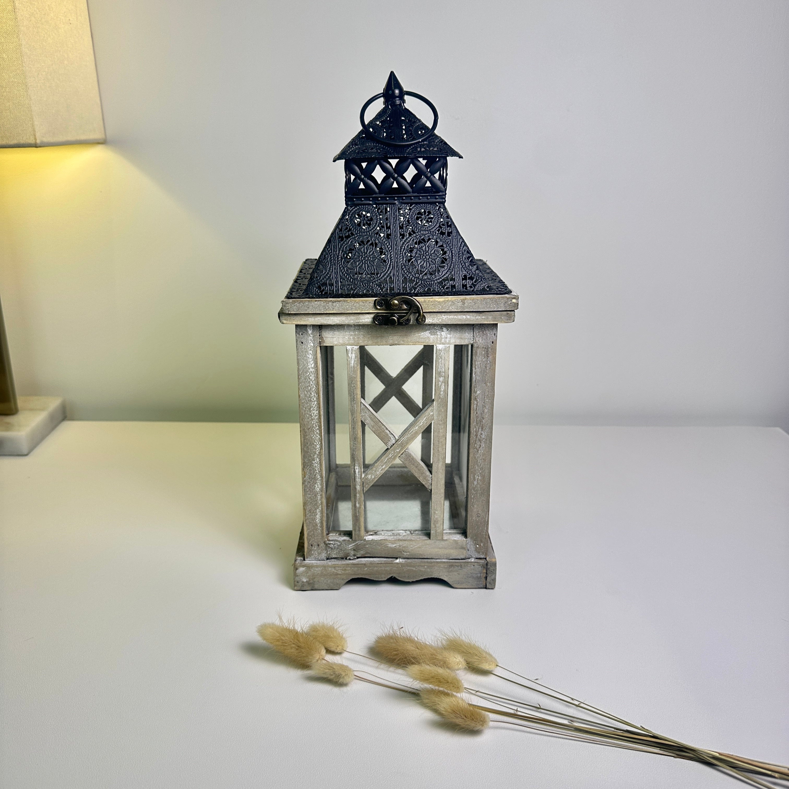 Rustic Candle Holder Lantern 16" tall