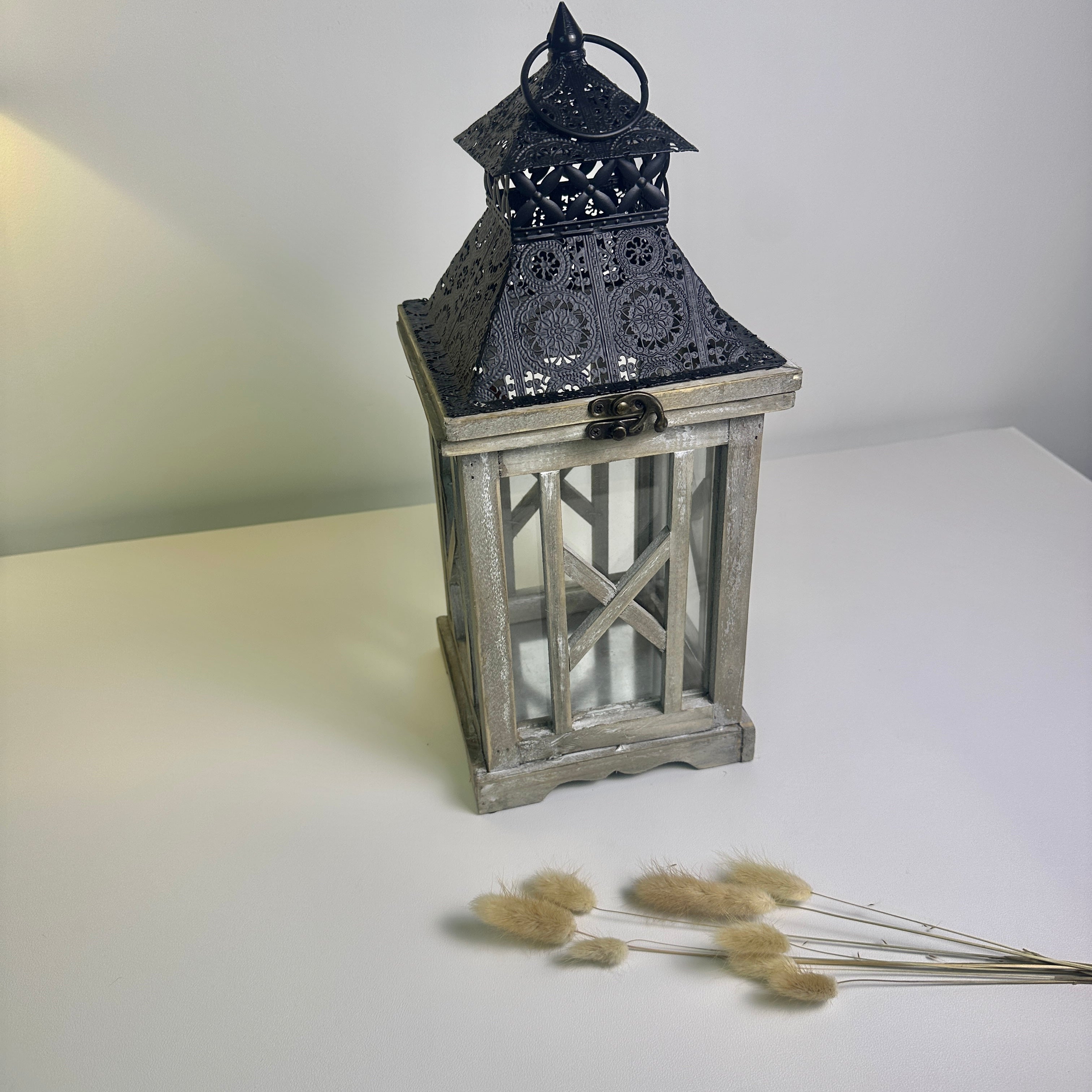 Rustic Candle Holder Lantern 16" tall