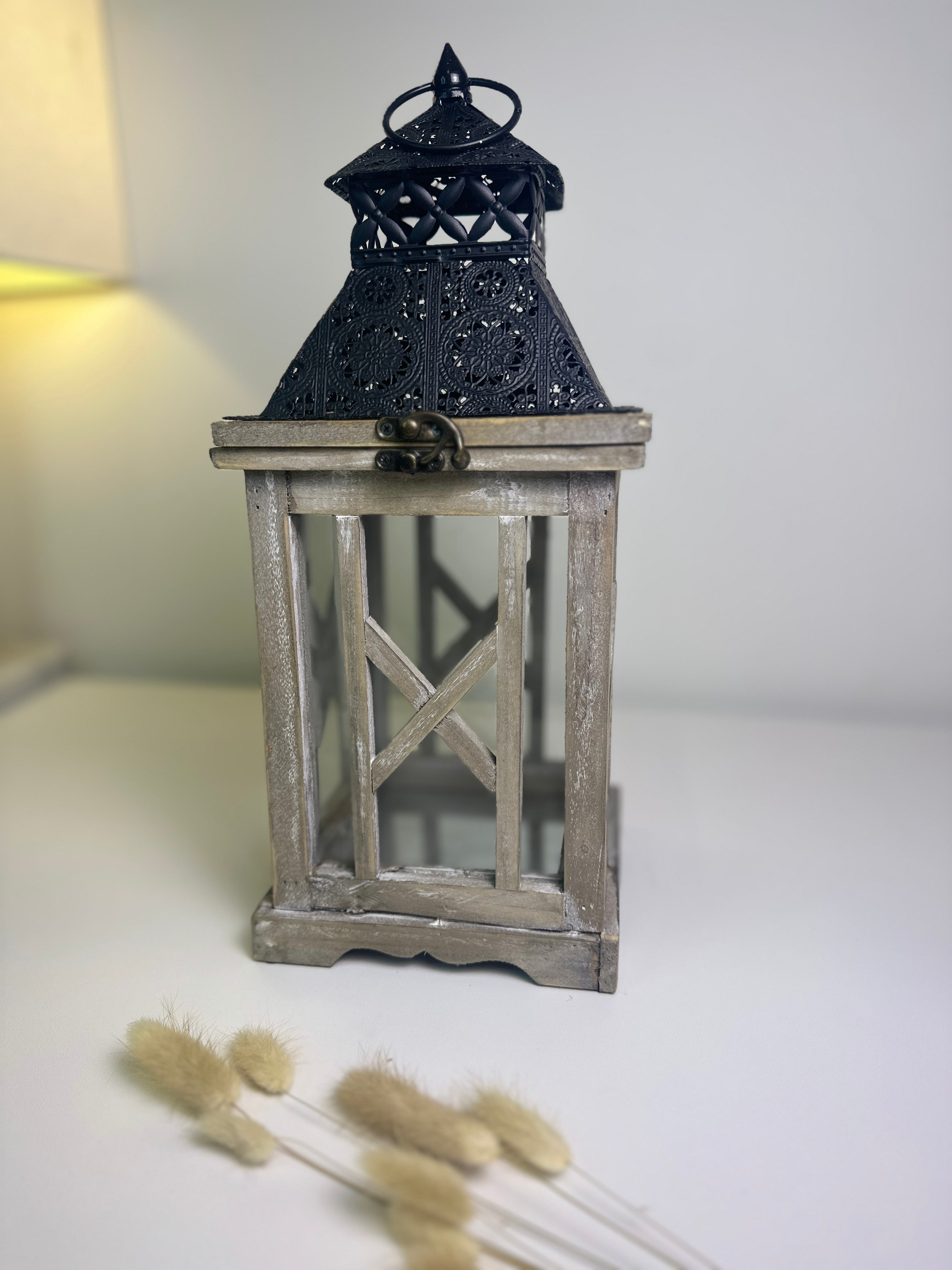 Rustic Candle Holder Lantern 16" tall