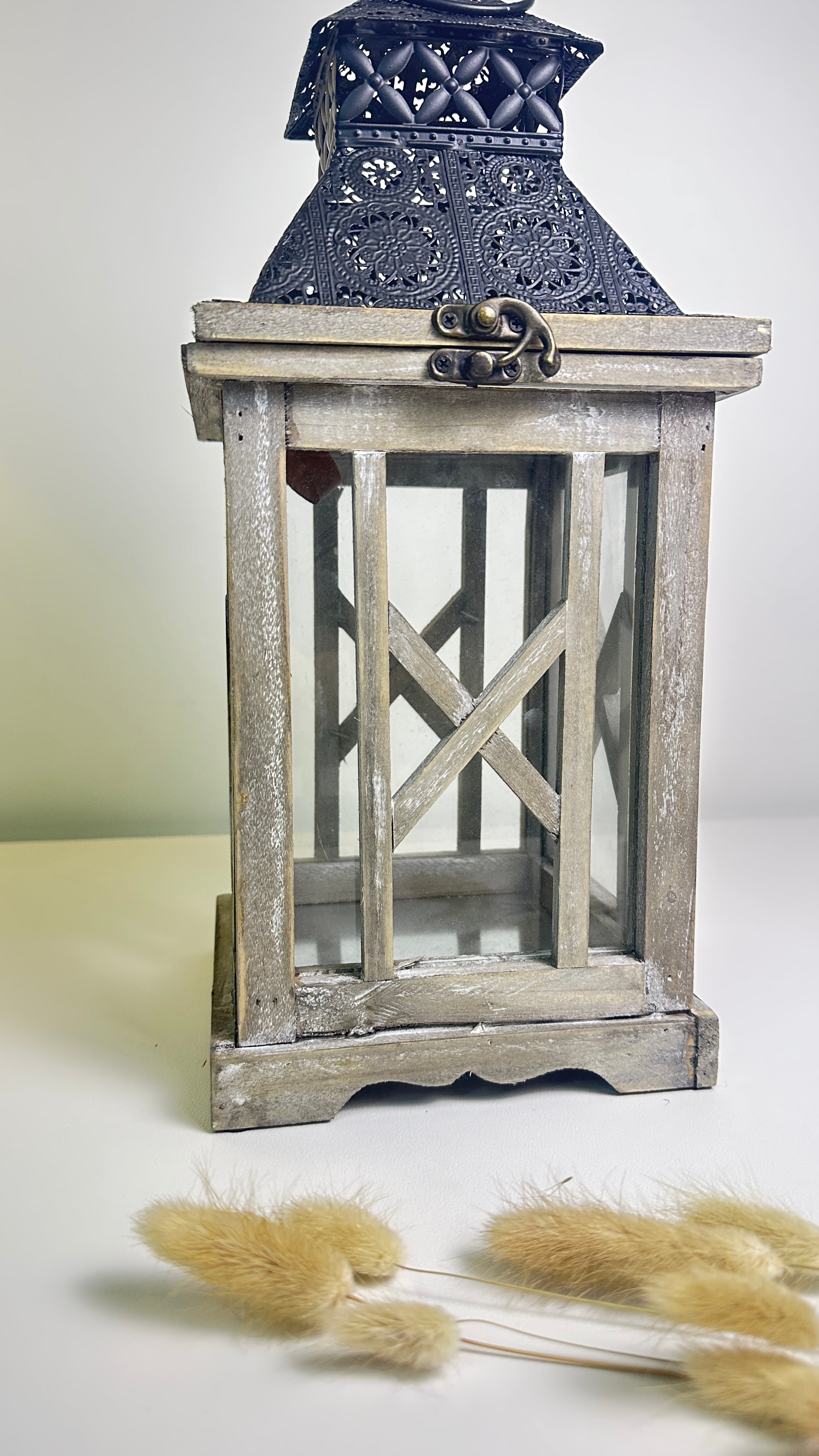 Rustic Candle Holder Lantern 16" tall