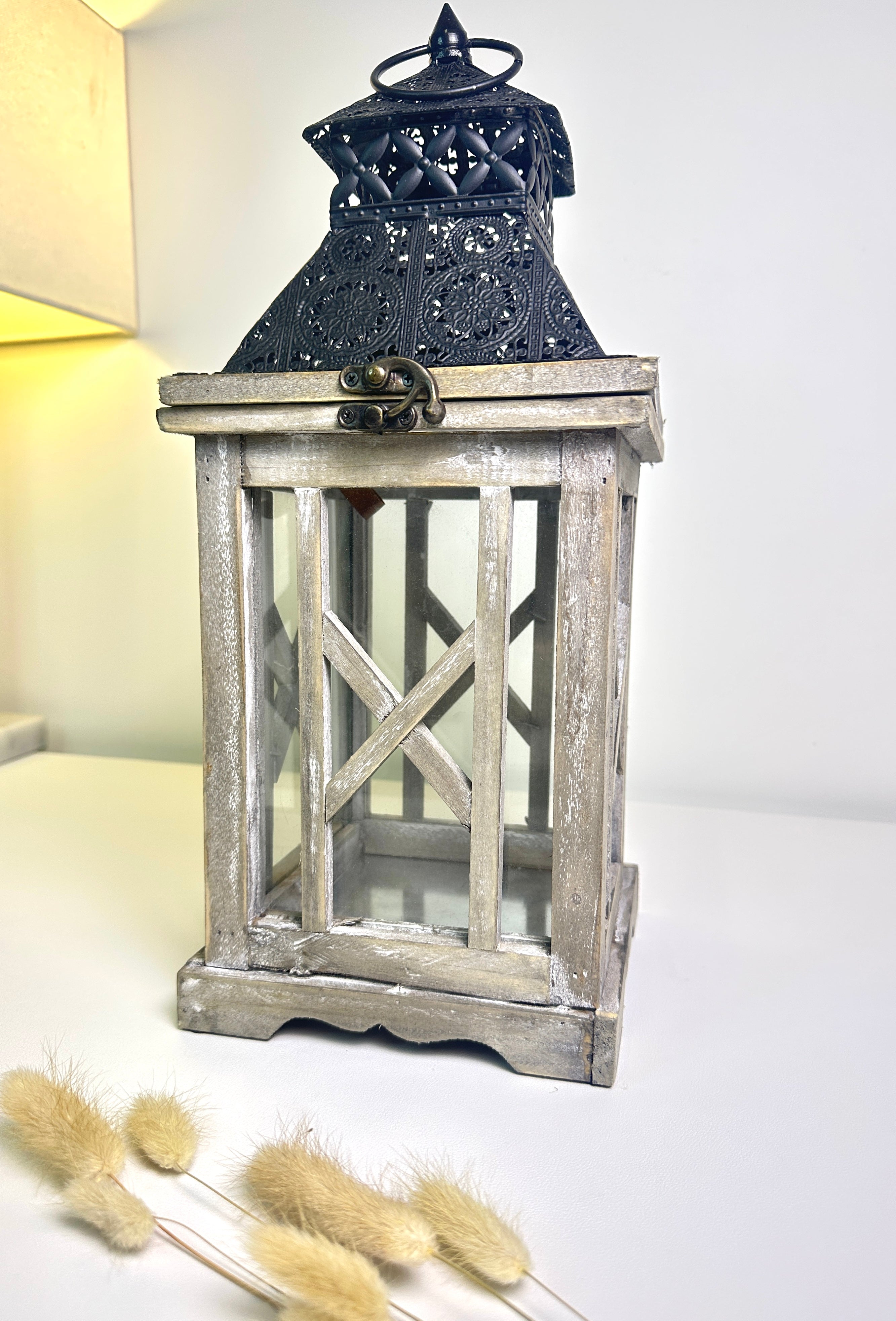 Rustic Candle Holder Lantern 16" tall