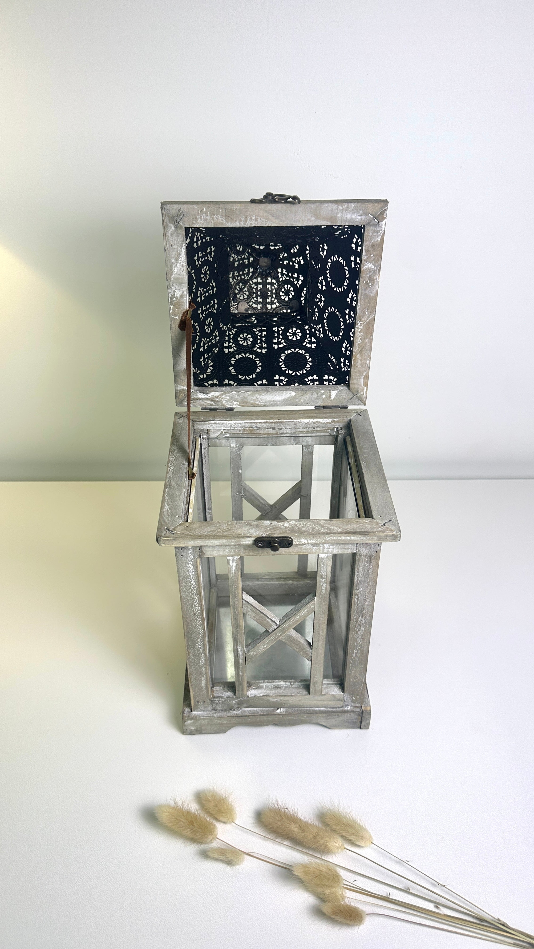 Rustic Candle Holder Lantern 16" tall
