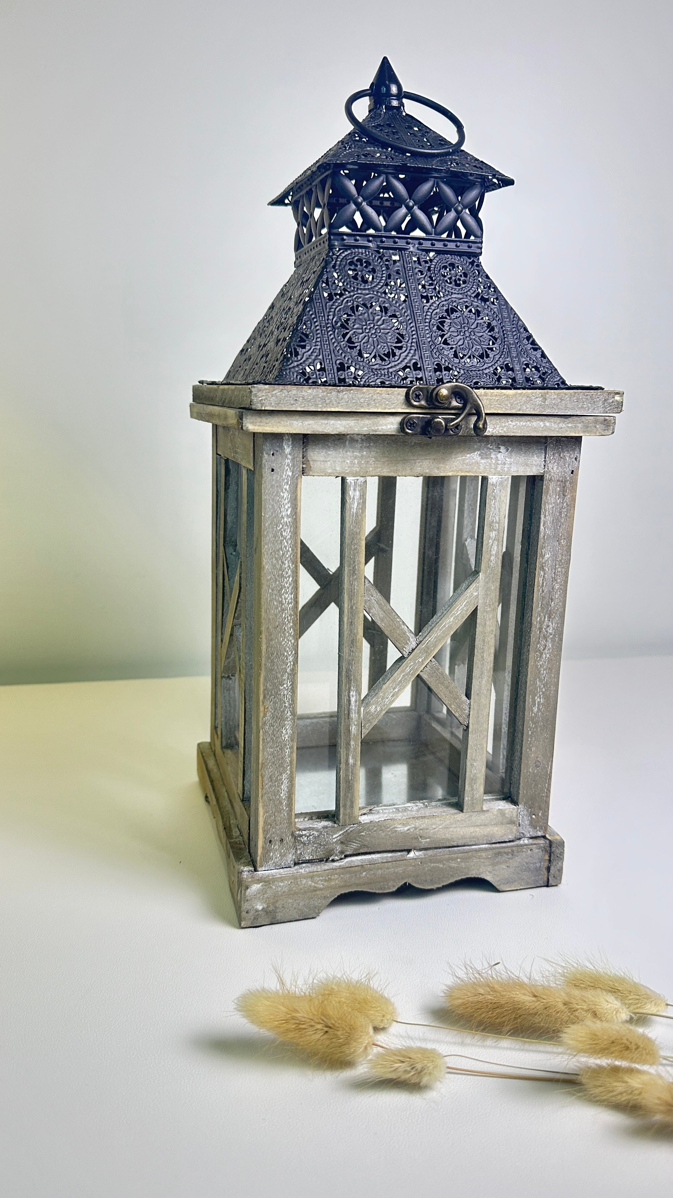 Rustic Candle Holder Lantern 16" tall