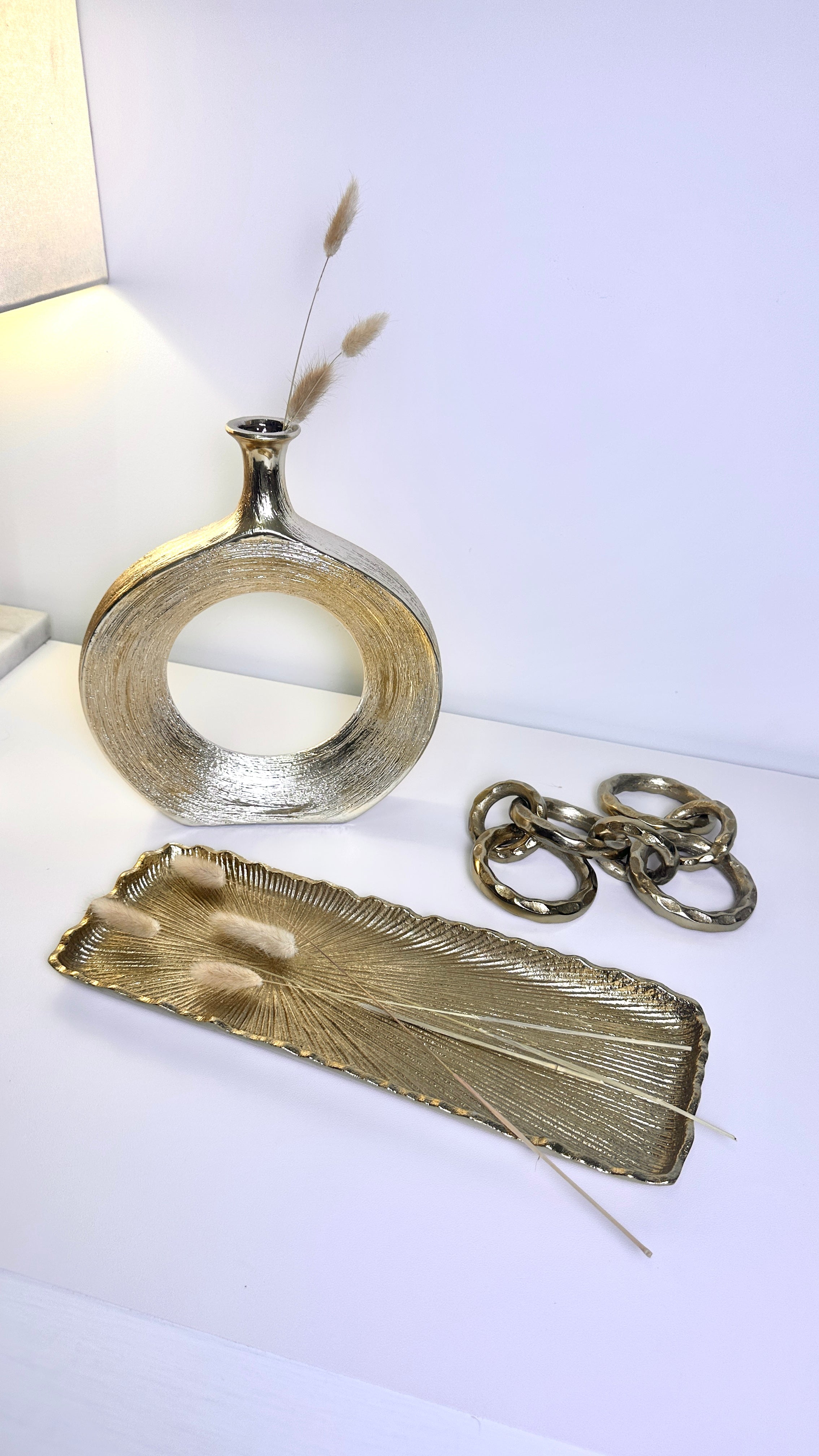 Modern Gold Vase 12" tall