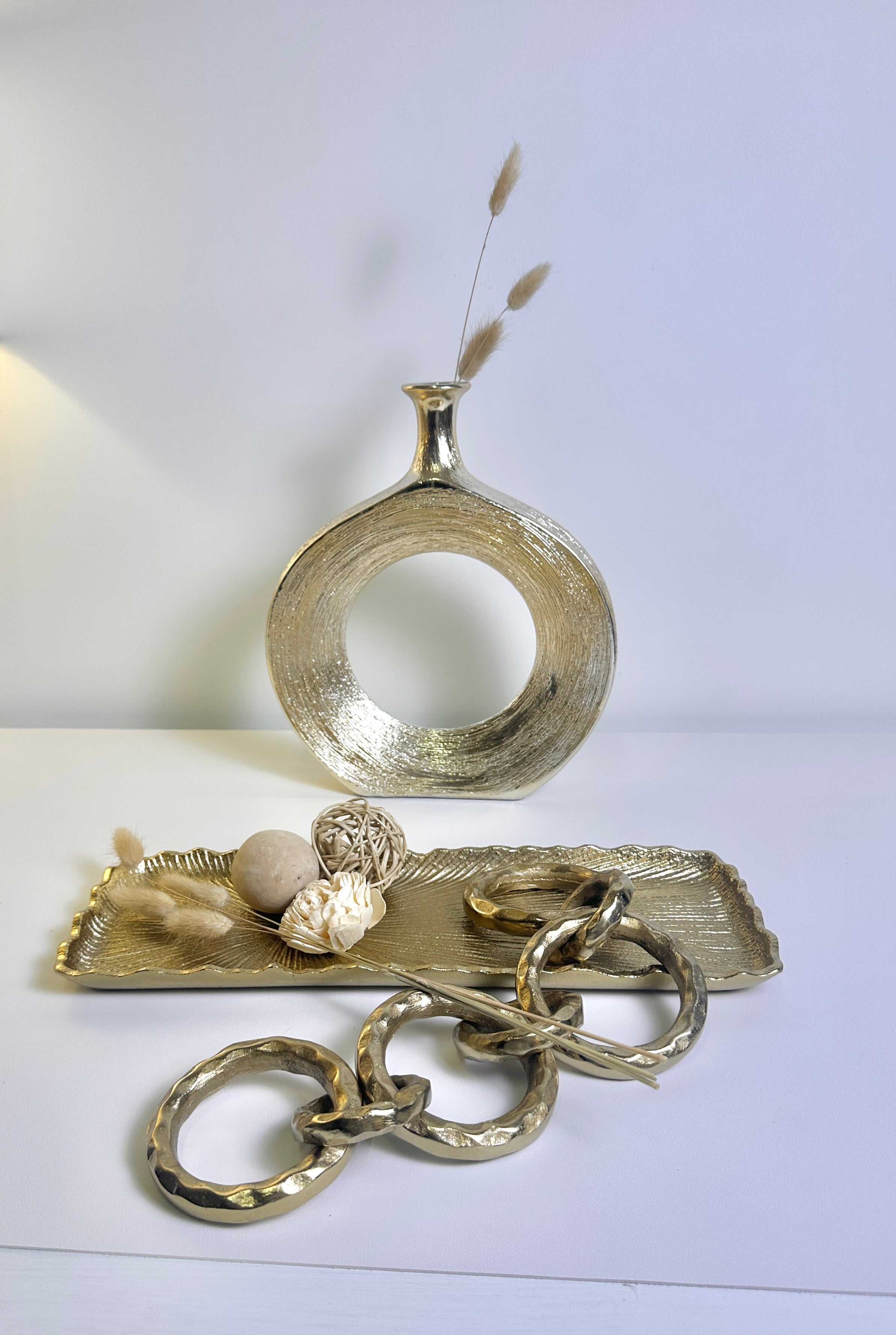 Modern Gold Vase 12" tall