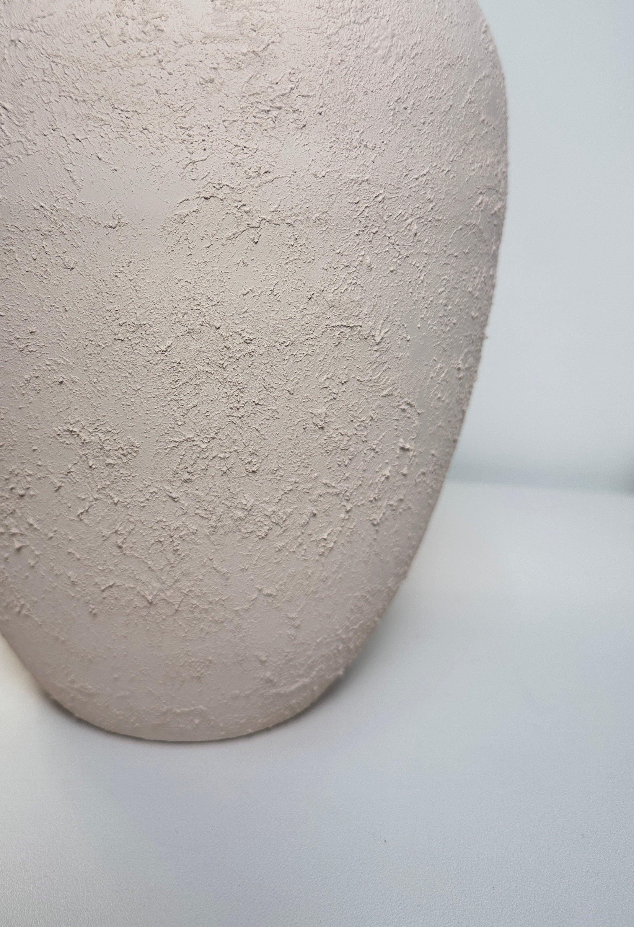 Minimalist Italian Style Midcentury Large Textured Vase with a Classical Unshaped Form 12" tall