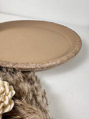 Rustic saucer 12"- Earth Brown on Brown