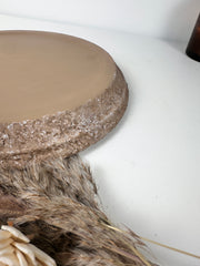 Rustic saucer 12"- Earth Brown on Brown