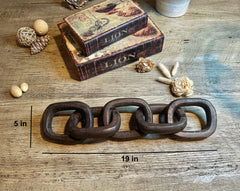 Wood Chain Tabletop Decor 17-19 inch long