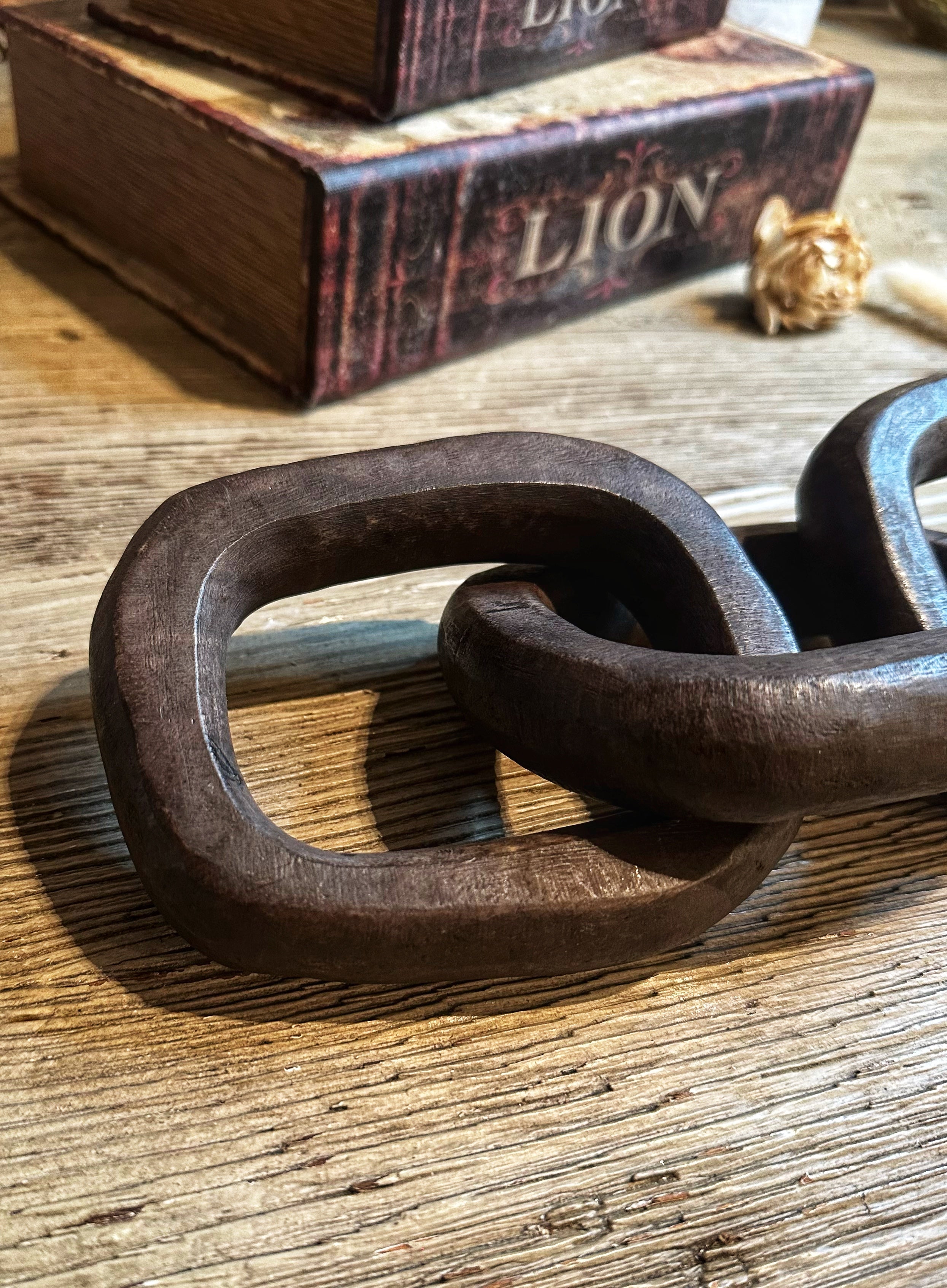 Wood Chain Tabletop Decor 17-19 inch long