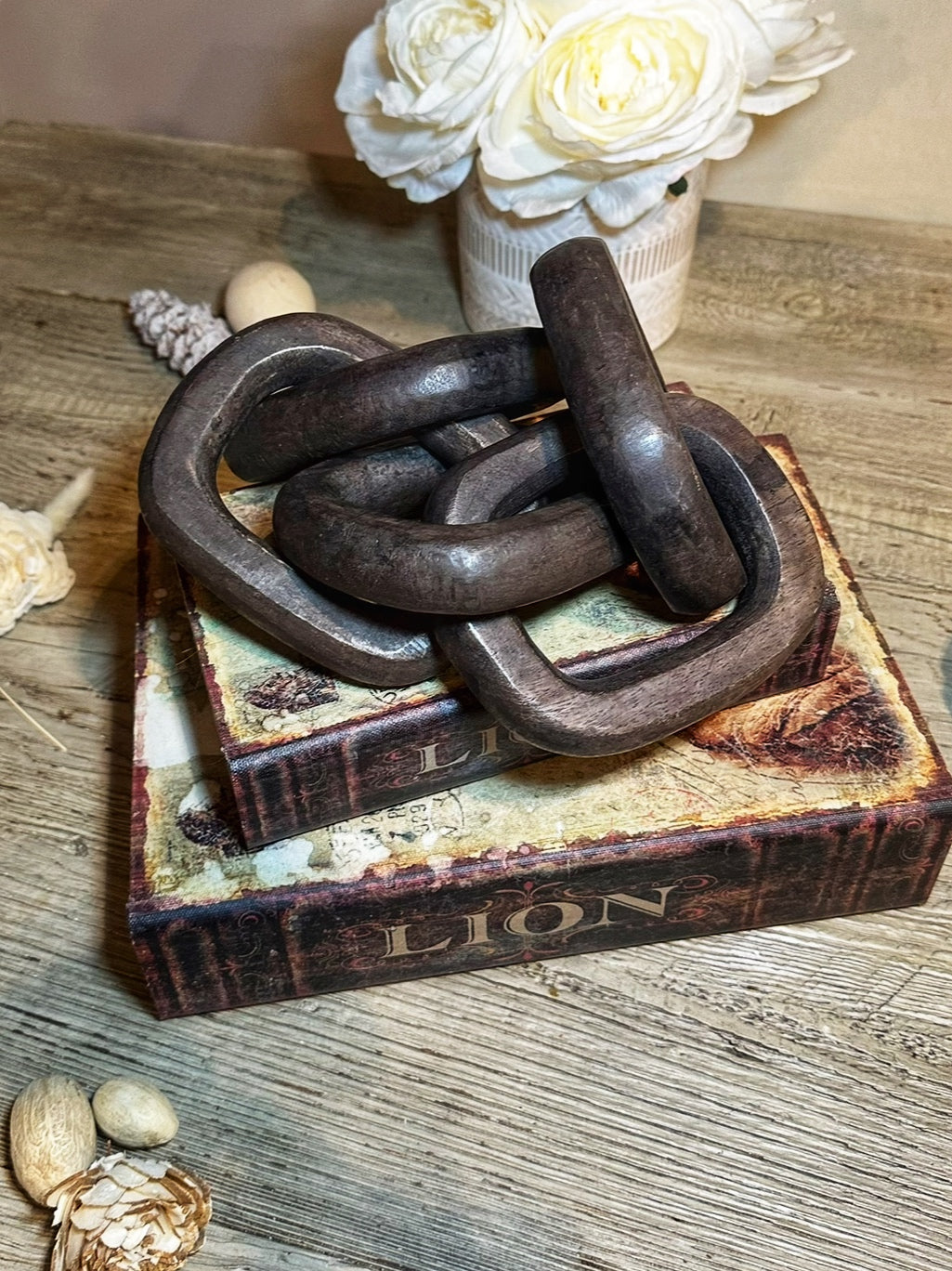 Wood Chain Tabletop Decor 17-19 inch long