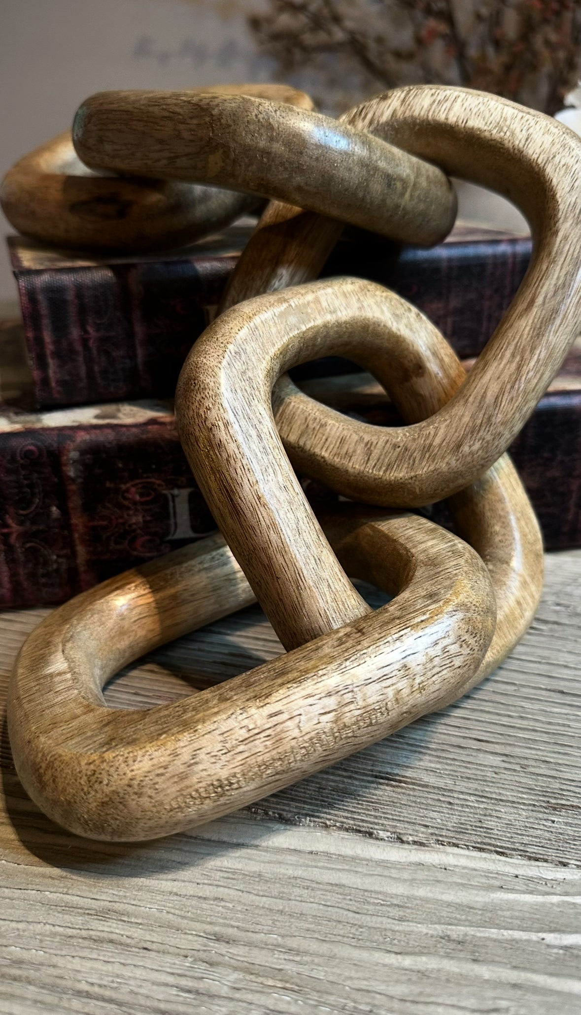 Wood Chain Tabletop Decor 17-19 inch long