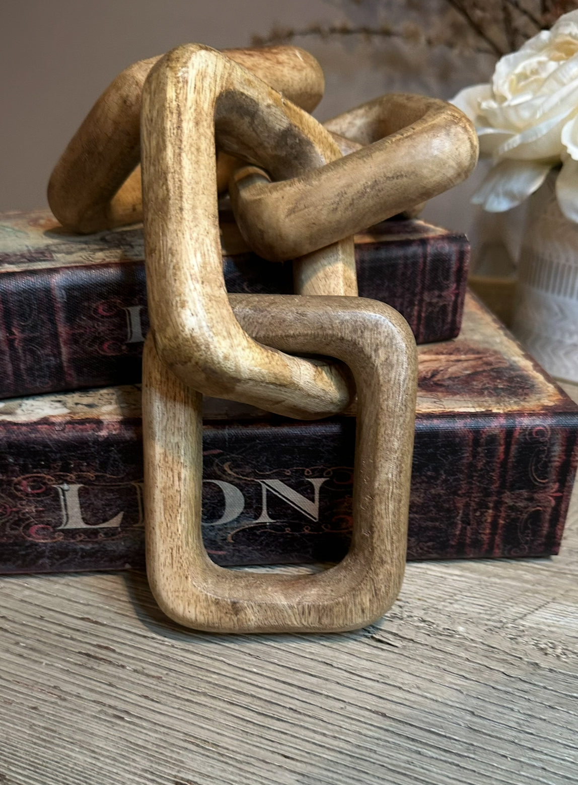 Wood Chain Tabletop Decor 17-19 inch long