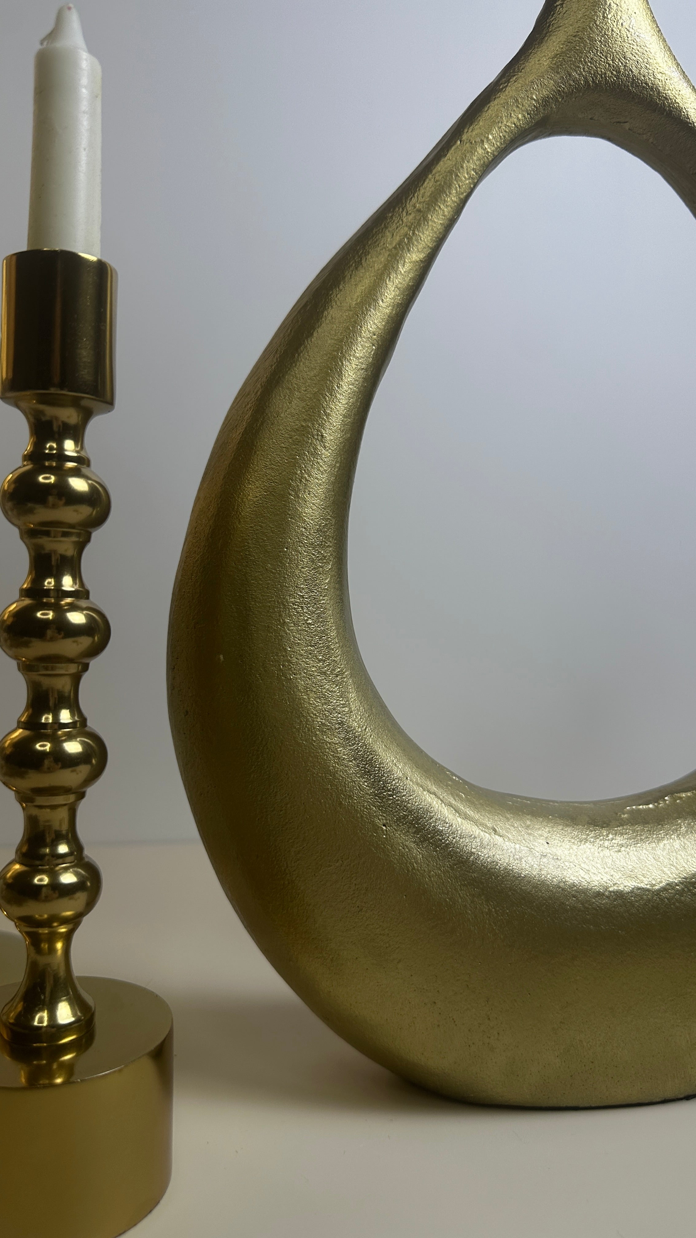 Modern Art Gold Vase 16.5"