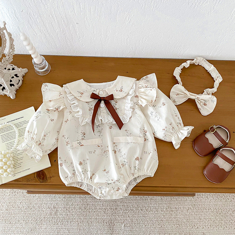 Clothes For Babies Baby Rompers Girls Flying Sleeve Lace Dress