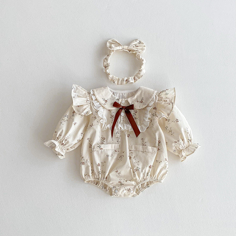 Clothes For Babies Baby Rompers Girls Flying Sleeve Lace Dress