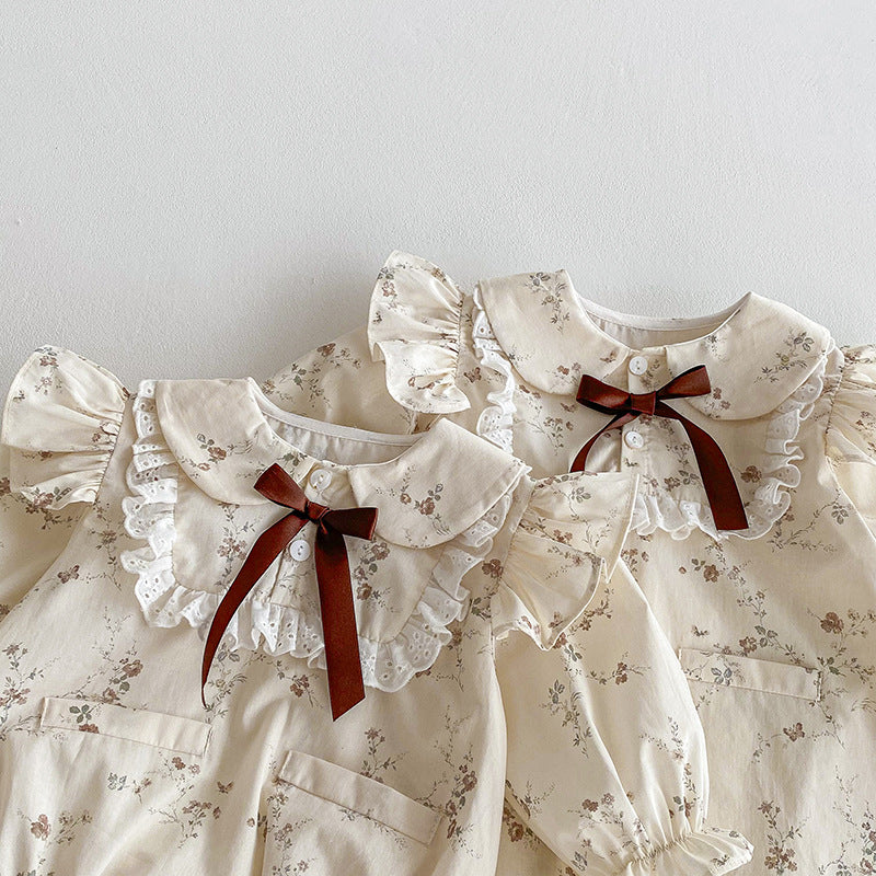 Clothes For Babies Baby Rompers Girls Flying Sleeve Lace Dress