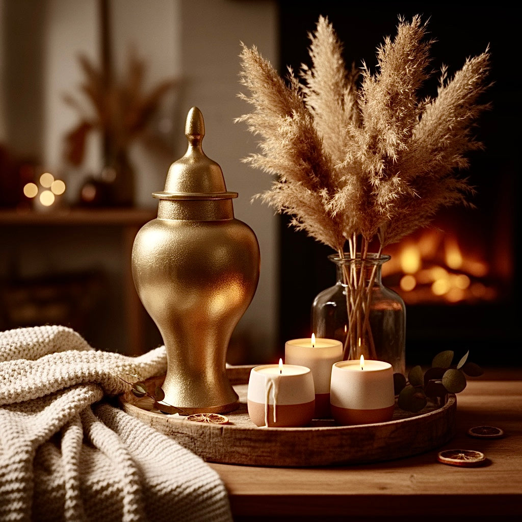 Elegant Gold Vase Jar 15"