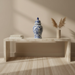 French Provençale Style Jar with Lid with small vase