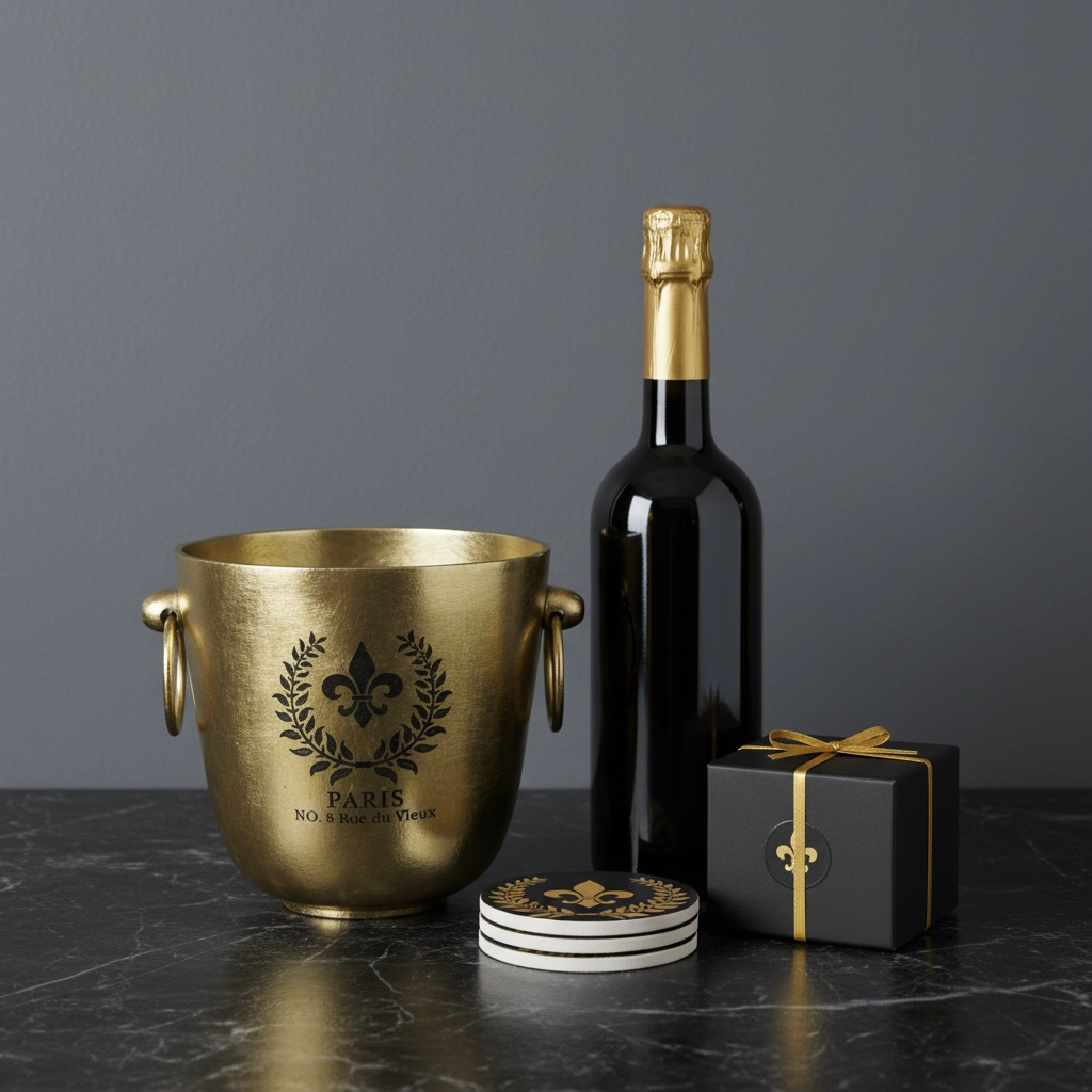 Double-Thick "Paris" Stainless Steel Barrel Beer Wine Champagne Ice Bucket Champagne 7"