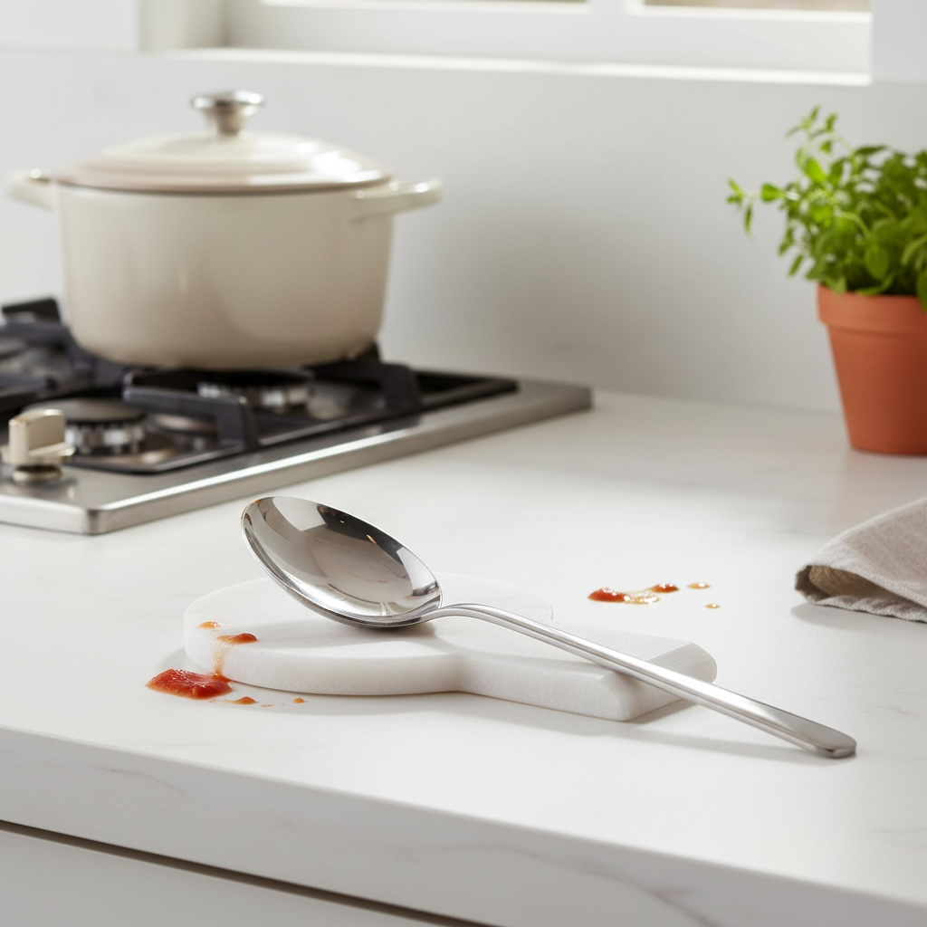 Elegant Marble Spoon Rest