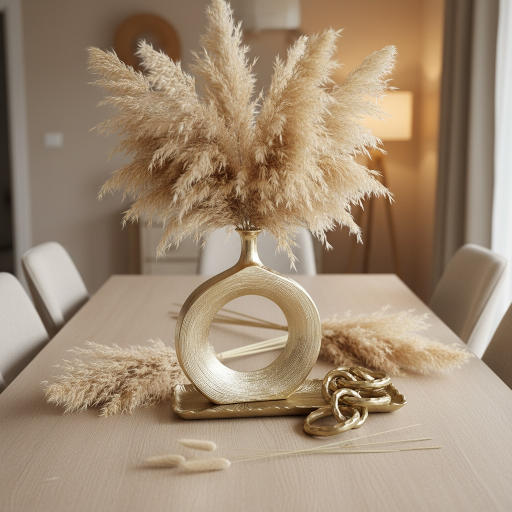 Modern Gold Vase 12" tall