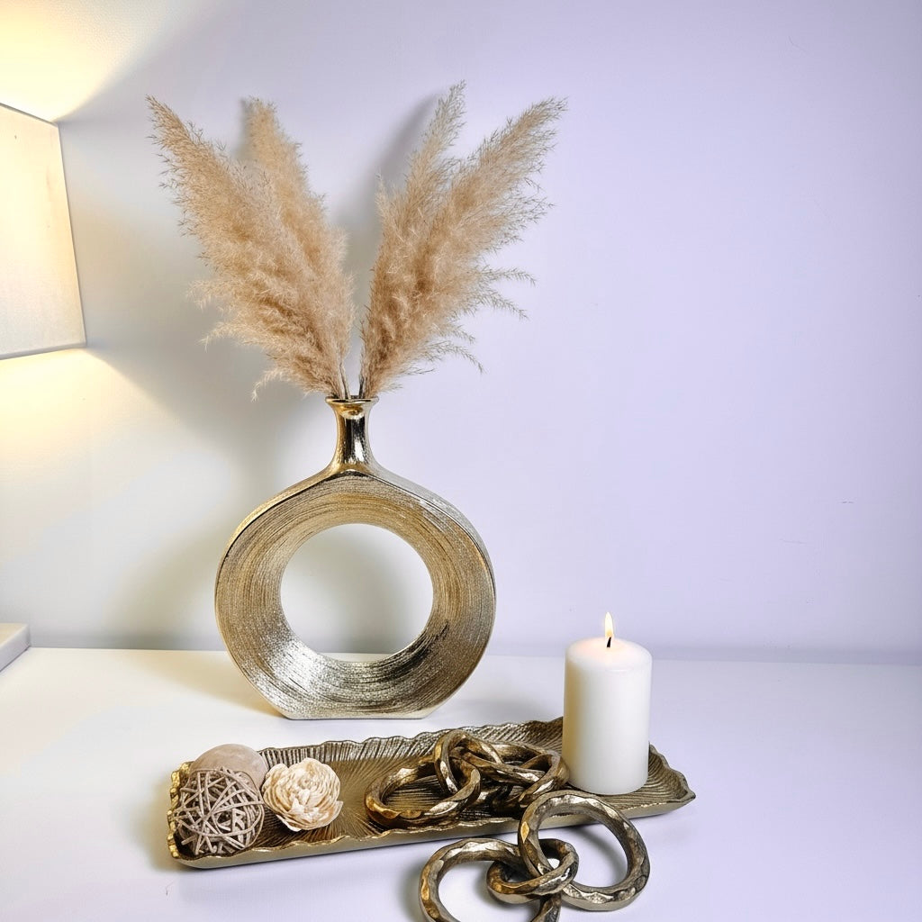 Modern Gold Vase 12" tall