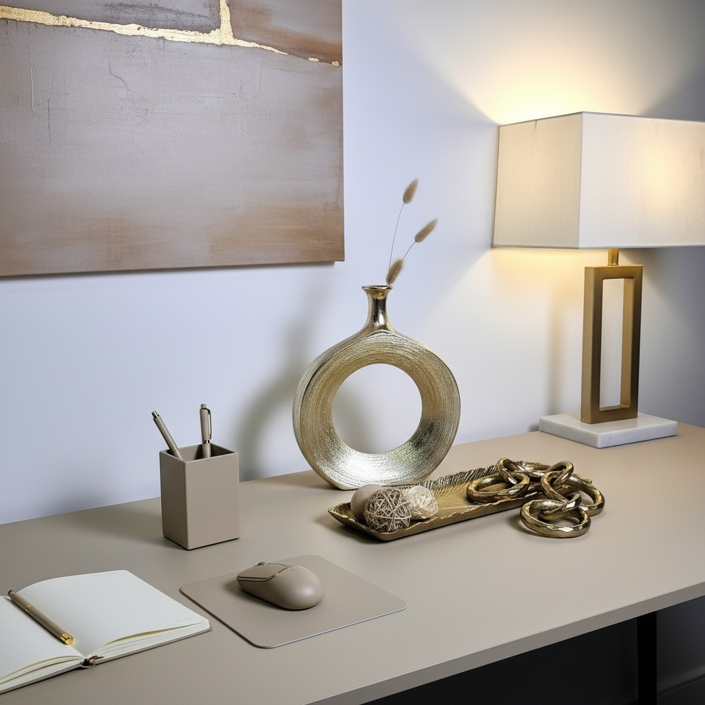 Modern Gold Vase 12" tall