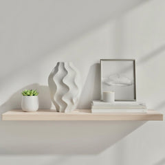 Minimalist Ceramic Sculpture Vase White 14"