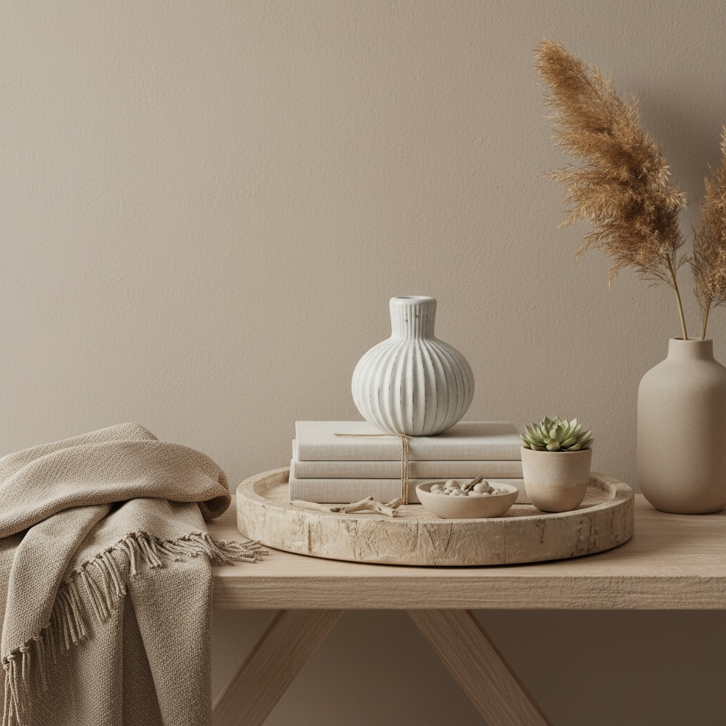 Rustic Style Ceramic Vase White and Terracota 8"