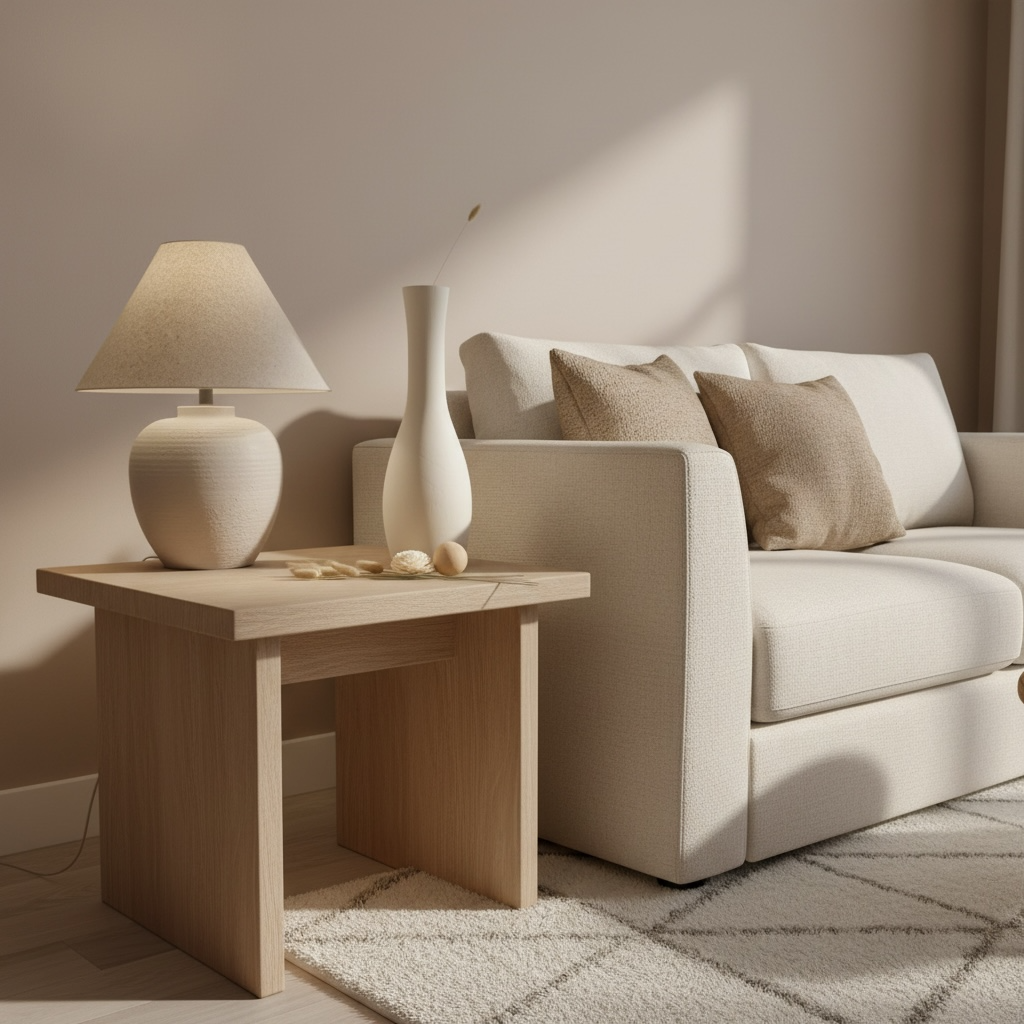 Elegant Paulownia Wood Vase - White