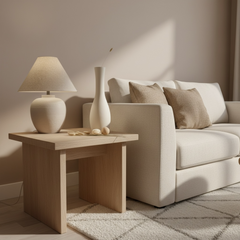 Elegant Paulownia Wood Vase - White