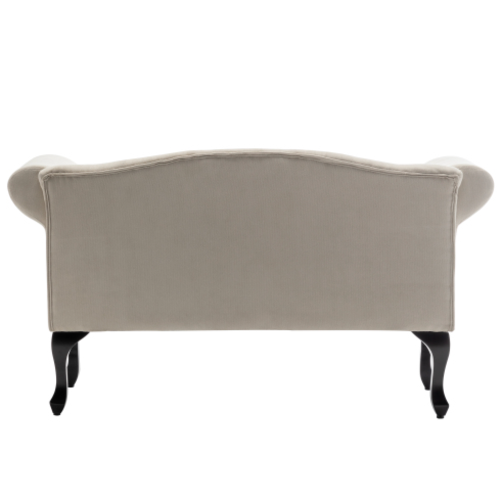 2 Seat Kids Sofa, Toddler Couch Lounge Bed with Wooden Legs - White