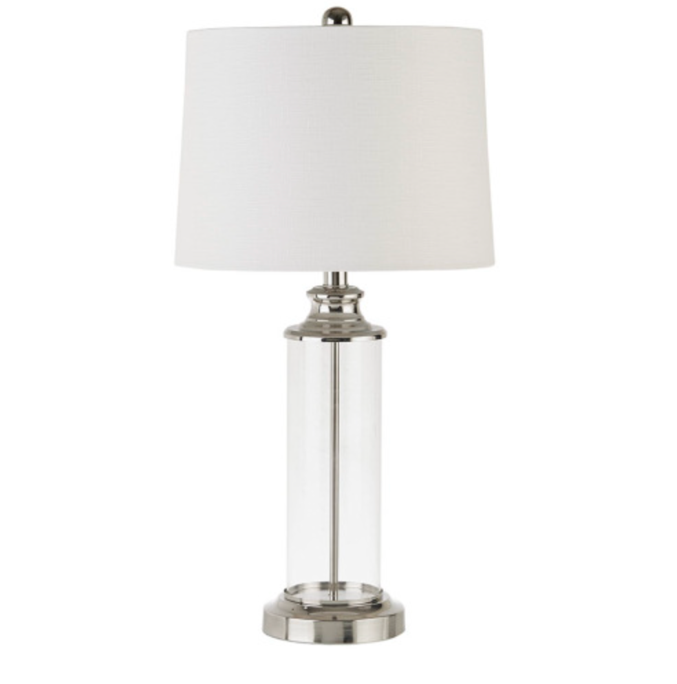 Clarity Glass Cylinder Table Lamp (Set of 2)