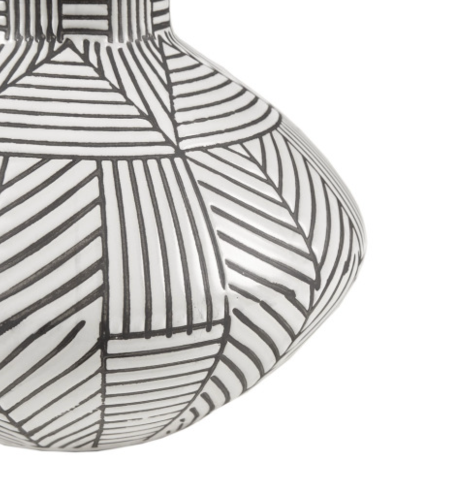 Agape Boho Ceramic Table Lamp - White