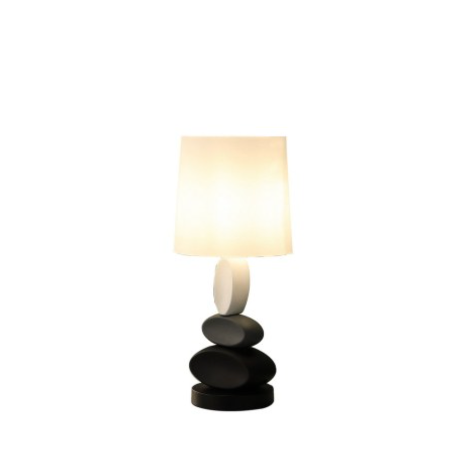19" Rocks Modern Stacked Tablets Metal Table Lamp