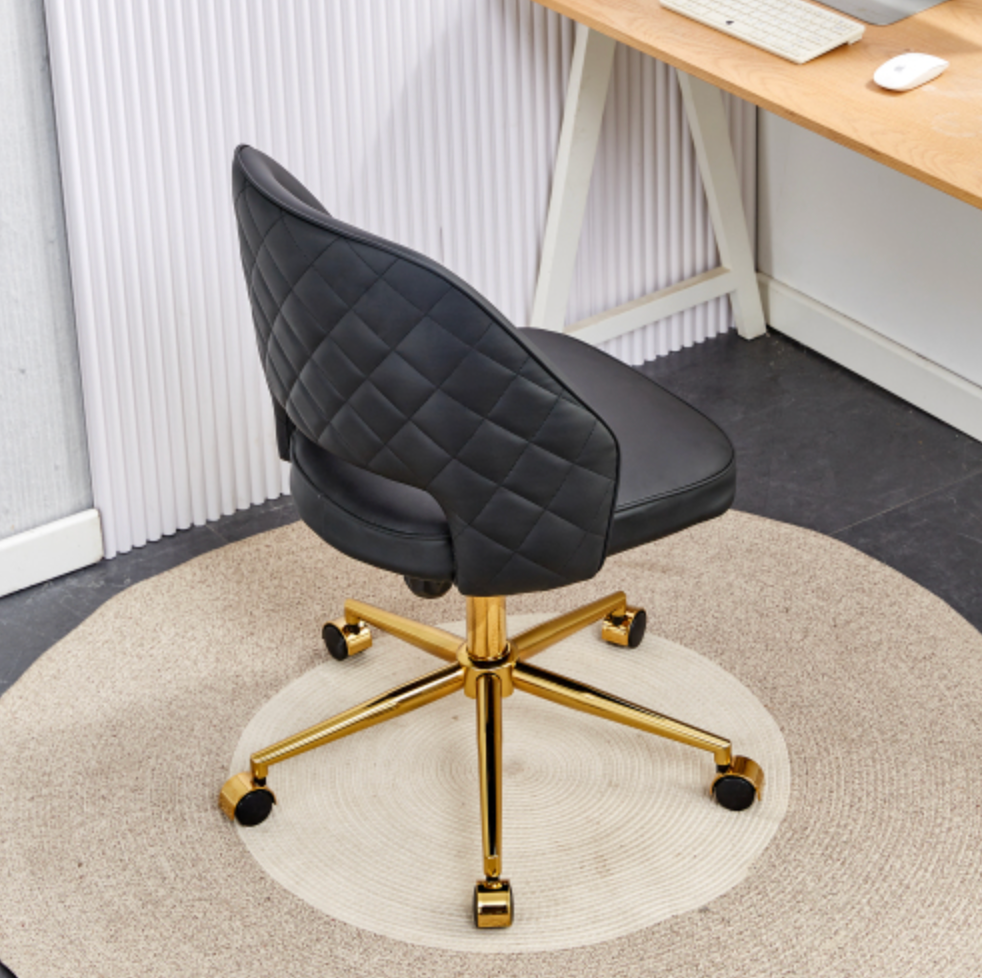 Modern Office Chair Adjustable 360 ° Swivel Chair - Black