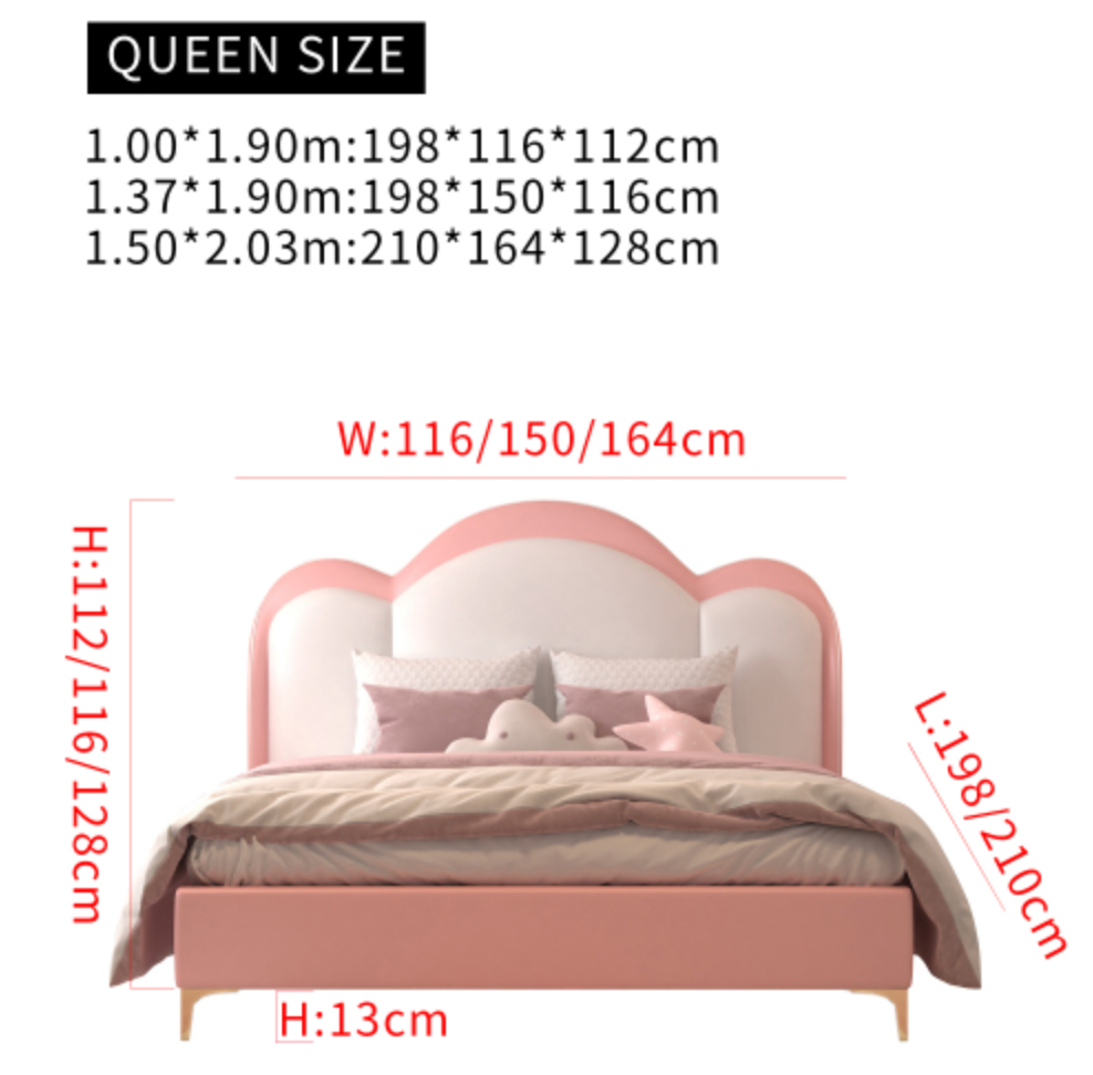 Twin size Upholstered Leather Platform Bed with Solid Wood Frame
